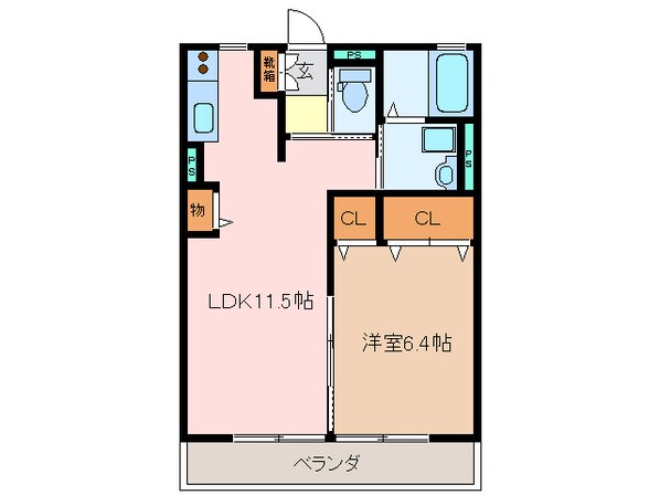 伊勢中川駅 徒歩5分 2階の物件間取画像